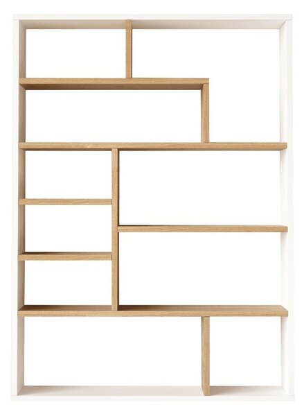 Βιβλιοθήκη Decora, Pako World, Φυσικό-Λευκό, 90x22x123 cm