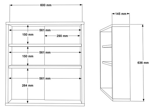 Ντουλάπι Μπάνιου με Καθρέφτη Bagno, Pako World, Λευκό, 60x14x63 cm