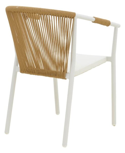 Πολυθρόνα από αλουμίνιο Convince, Pako World, Λευκό, Ρατάν, 56x63x82 cm