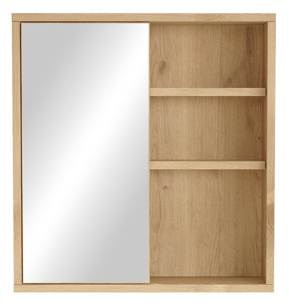 Ντουλάπι Μπάνιου με Καθρέφτη Bagno, Pako World, φυσικό, 60x14x63 cm