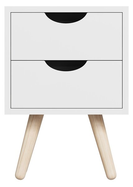Κομοδίνο Selma, Pako World, Λευκό, 29x29x45 cm