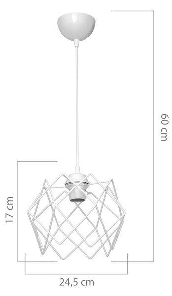 Φωτιστικό οροφής Teeby, Pako World, μεταλλικό, Λευκό, 22x22x17 cm