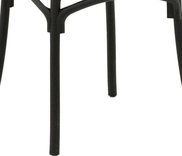 Καρέκλα Crossie, Pako World, PP, σκούρο γκρι, 38x46x82 cm