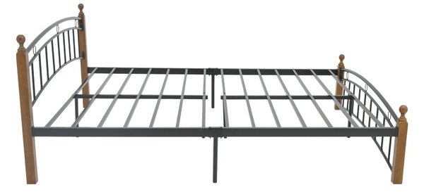 Κρεβάτι Clarive, Pako World, Καρυδί-Μαύρο, 160x200 cm