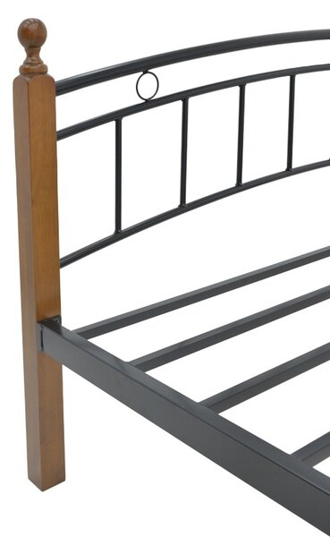 Κρεβάτι Clarive, Pako World, Καρυδί-Μαύρο, 160x200 cm
