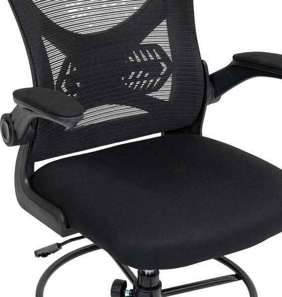 Καρέκλα Derzio, Pako World, Textil, Μαύρο, 62x53x131 cm