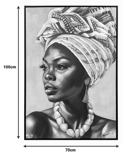 Πίνακας καμβά Zaira E, Pako World, με κορνίζα, 70x3.5x100 cm