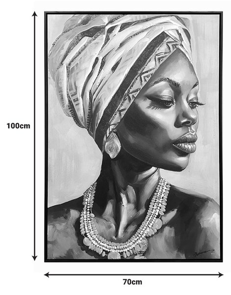 Πίνακας καμβά Zaira, Pako World, με κορνίζα, 70x3.5x100 cm