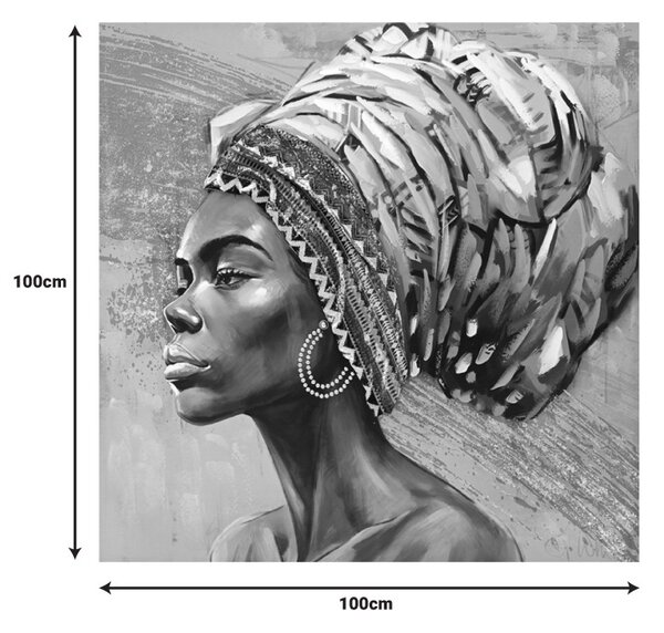 Πίνακας καμβά Africana Inart I, Pako World, 100x3x100 cm