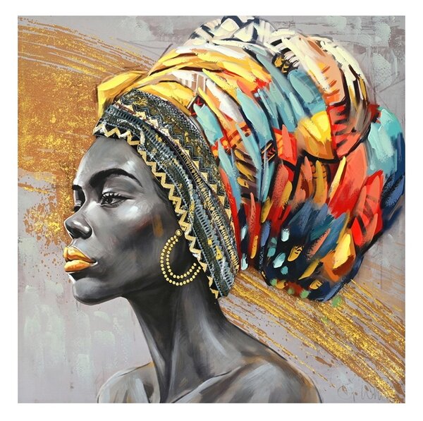 Πίνακας καμβά Africana Inart I, Pako World, 100x3x100 cm