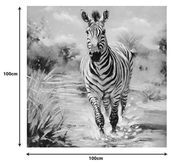 Πίνακας καμβά Zebrero, Pako World, 100x3x100 cm