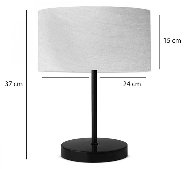 Επιτραπέζιο φωτιστικό Roojee, Pako World, E27, Μπεζ-Μαύρο, 24x24x37 cm