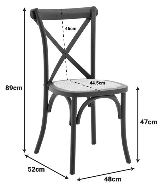 Στοιβαζόμενη καρέκλα Dylon Natural 48x52x89 cm