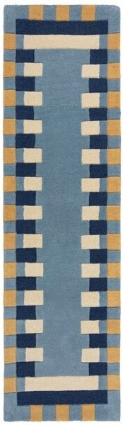 Χαλί Διαδρόμου Lois Scallop Kai Wool Μπλε 60X230 cm, Flair Rugs