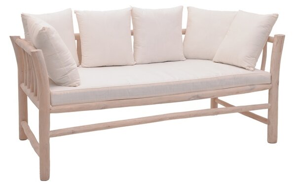Καναπές κήπου 2 θέσεων Dranjere Boho Pako World Natural 167x80x71 cm