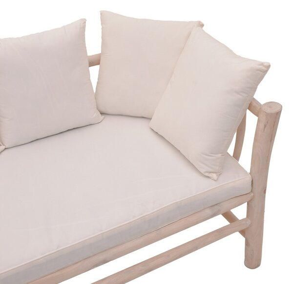 Καναπές κήπου 2 θέσεων Dranjere Boho Pako World Natural 167x80x71 cm