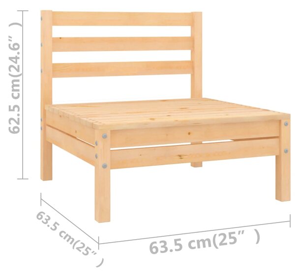 VidaXL Σαλόνι Κήπου Σετ 5 Τεμαχίων από Μασίφ Ξύλο Πεύκου
