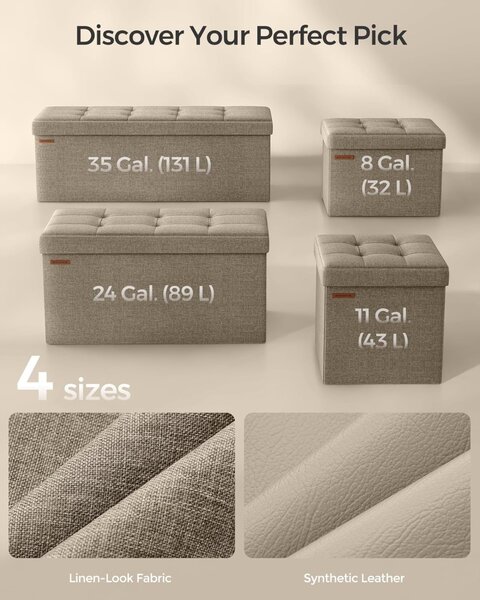 Μπαούλο Αποθήκευσης Camel Songmics 38 x 110 x 38 cm