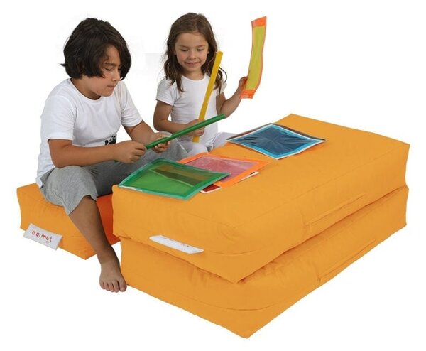 Πολυθρόνα Πουφ Κήπου Kids Πορτοκαλί 50x35x40 cm