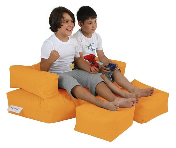 Πολυθρόνα Πουφ Κήπου Kids Πορτοκαλί 50x35x40 cm