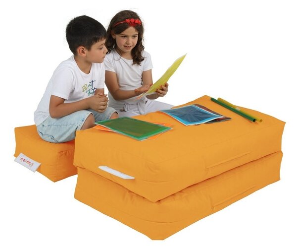 Πολυθρόνα Πουφ Κήπου Kids Πορτοκαλί 50x35x40 cm