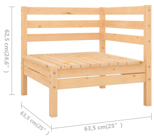 VidaXL Σαλόνι Κήπου Σετ 5 Τεμαχίων από Μασίφ Ξύλο Πεύκου
