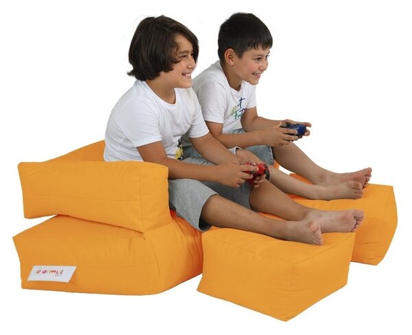 Πολυθρόνα Πουφ Κήπου Kids Πορτοκαλί 50x35x40 cm