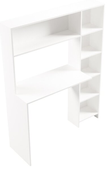 Γραφείο Janson Pakoworld με βιβλιοθήκη, λευκό, 113.2x40x141.8 cm