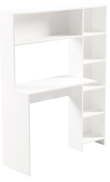 Γραφείο Janson Pakoworld με βιβλιοθήκη, λευκό, 113.2x40x141.8 cm