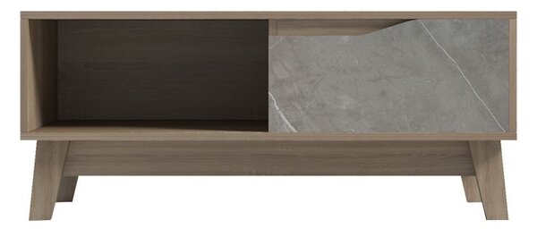 Τραπεζάκι σαλονιού Judas Sonoma Μπεζ marmura90x45x38.5 cm