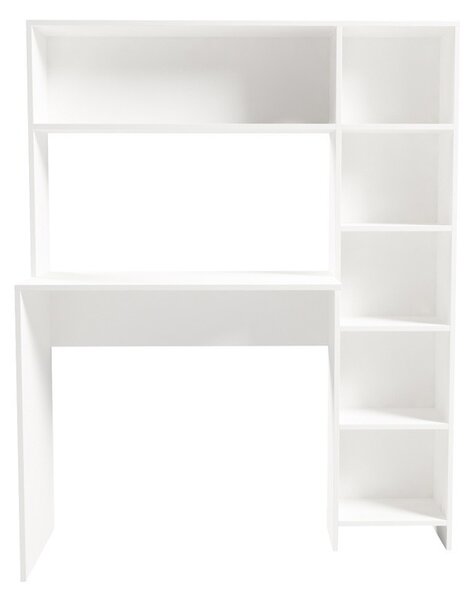 Γραφείο Janson Pakoworld με βιβλιοθήκη, λευκό, 113.2x40x141.8 cm