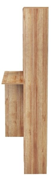 Γραφείο Janson Pakoworld με βιβλιοθήκη, χρώμα δρυς, 113.2x40x141.8 cm
