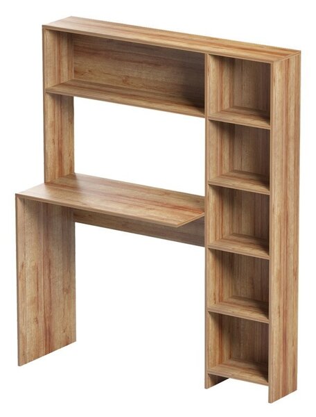 Γραφείο Janson Pakoworld με βιβλιοθήκη, χρώμα δρυς, 113.2x40x141.8 cm