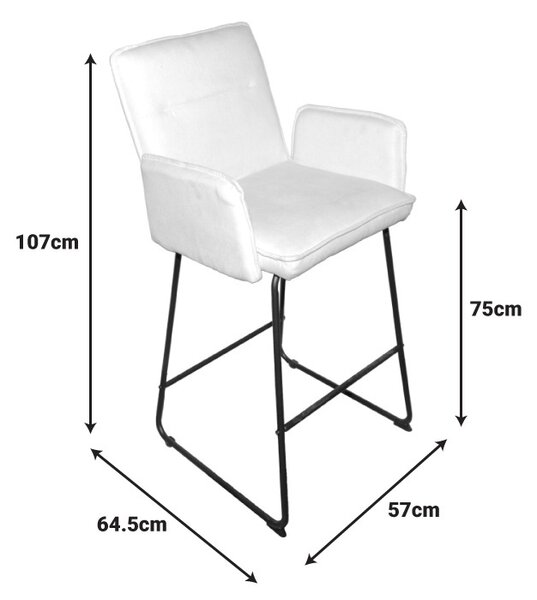 Σκαμπό μπαρ Essential Λευκό 57x64.5x107 cm