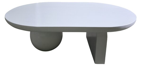 Τραπεζάκι σαλονιού Kane boho Λευκό 110x72x38 cm