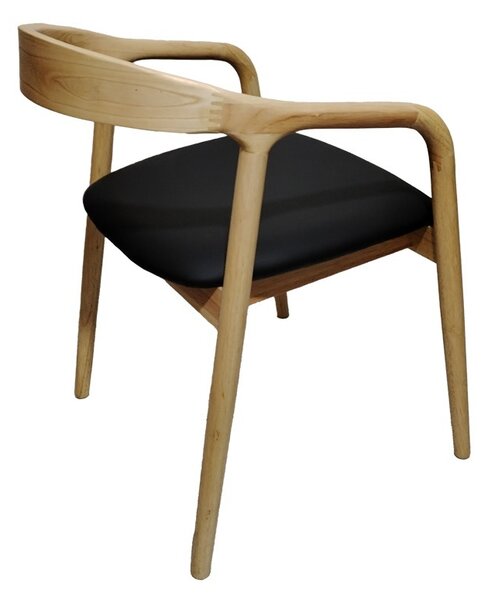 Καρέκλα με μπράτσα Hogie Natural 61x60x76 cm