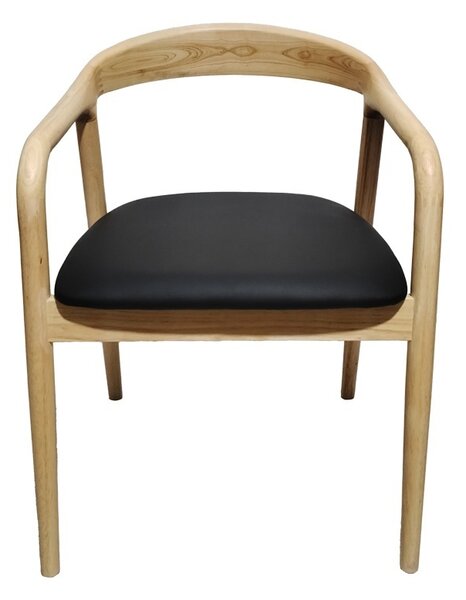 Καρέκλα με μπράτσα Hogie Natural 61x60x76 cm