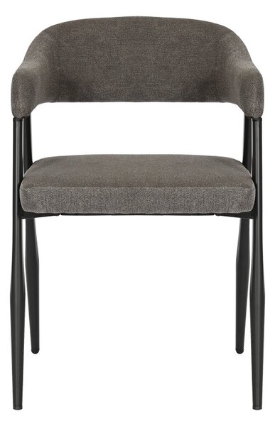 Καρέκλα με μπράτσα Sezan σκούρο γκρι 56x55x78 cm