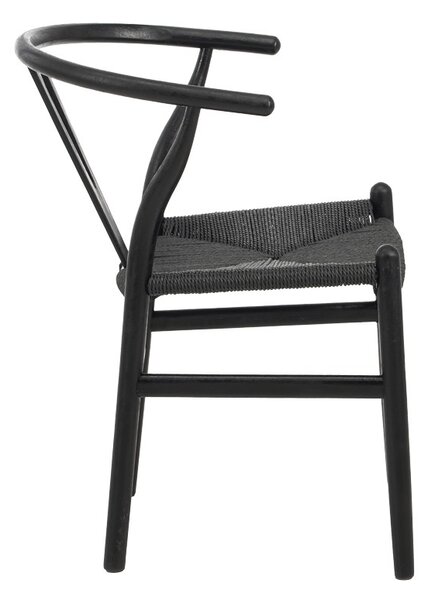 Καρέκλα Wishbone Μαύρο 53.5x57x74 cm
