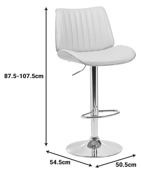 Σκαμπό μπαρ Amani Μπεζ 50.5x54x107.5 cm