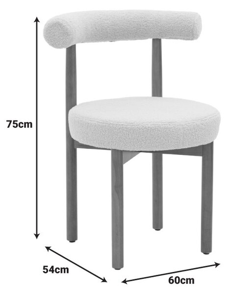 Καρέκλα Fenza Μαύρο 60x54x75 cm
