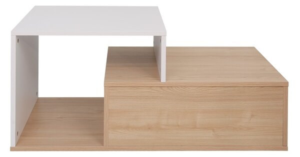 Τραπεζάκι σαλονιού Vople Λευκό 90x50x40 cm