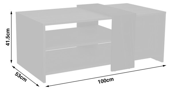 Τραπεζάκι σαλονιού Cozeto Λευκό 100x53x41.5 cm