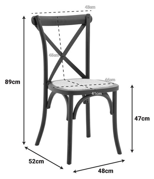 Καρέκλα Dylon Natural 48x52x89 cm