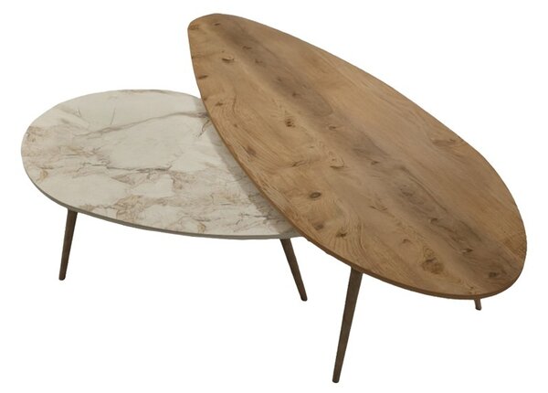 Σετ τραπεζάκια σαλονιού 2 τεμ. Monty Marmura 116x46x46 cm