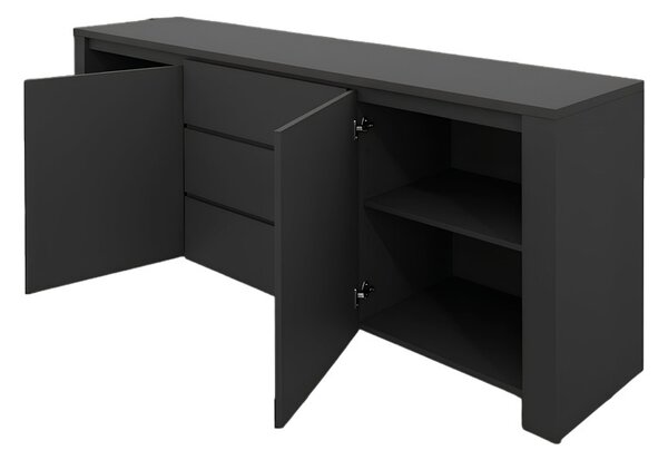 Συρταριέρα Kalya Σκούρο Γκρι 220x49x89.5 cm