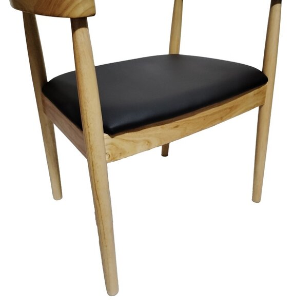 Καρέκλα με μπράτσα Joube Natural 59x48x73 cm