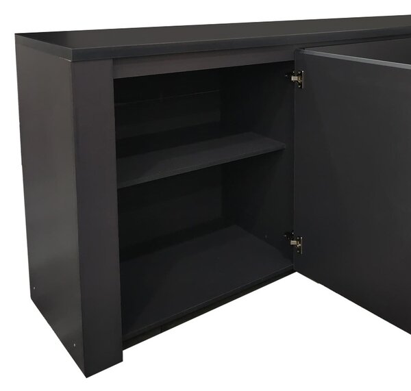 Συρταριέρα Kalya Σκούρο Γκρι 220x49x89.5 cm