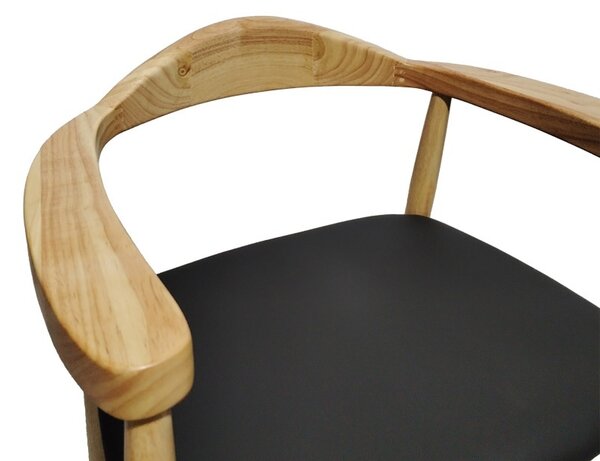 Καρέκλα με μπράτσα Joube Natural 59x48x73 cm