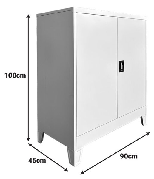 Μεταλλική Αρχειοθήκη Armon Ανοιχτό Γκρι 90x45x100 cm